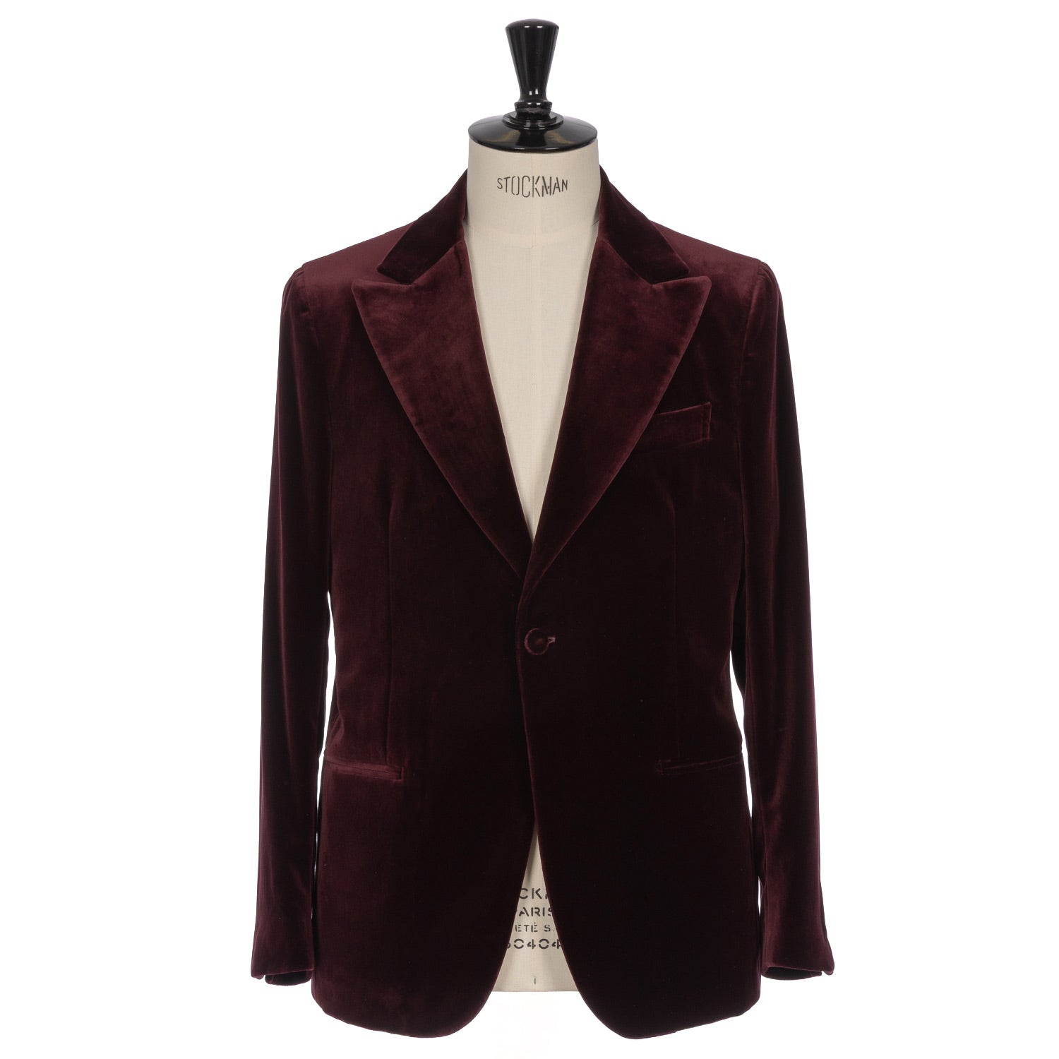 Dunkelrotes Velvet-Sakko "Velluto Elegante" aus Baumwolle - Handarbeit